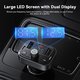 FM-трансмиттер Baseus S-09 Pro , черный, с кнопкой, с дисплеем, с Bluetooth, c автомобильной зарядкой, USB тип-C, USB тип-A, 3 порта, 35 Вт, 12-24 B, #C10762200113-00 Превью 3