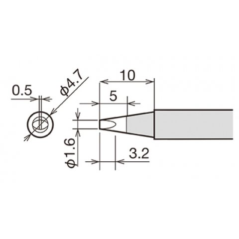 Soldering Iron Tip Goot RX-80HRT-1.6D Preview 1
