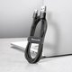 USB кабель Baseus Cafule, USB тип-C, USB тип-A, 300 см, 2 A, черный, #CATKLF-UG1 Превью 3