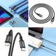 Cable USB Hoco X14, USB tipo C, Lightning, 100 cm, 20 W, 3 A, negro, #6931474752192 Vista previa  2
