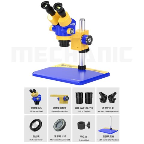 Microscopio Mechanic MOS750-B11, binocular, 7X-60X Vista previa  1