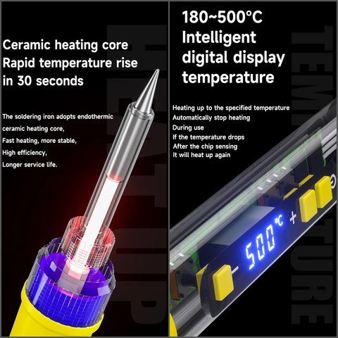 Cautín Mechanic HK-990, LCD, 90 W, 220 V Vista previa  3