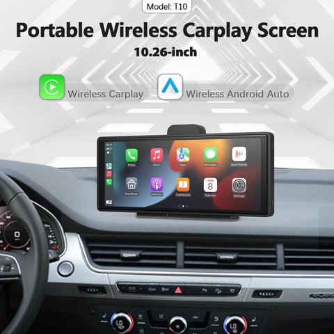 Універсальний монітор на 10.26 дюймів з безпровідним CarPlay Прев'ю 1