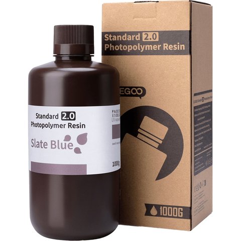 Фотополимерная смола для 3D-принтера ELEGOO Standard Resin V2.0 Slate Blue, 1 кг Превью 1
