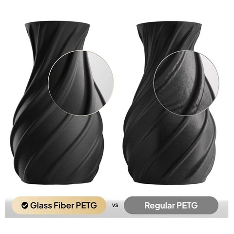 Филамент для 3D-принтера ELEGOO PETG-GF Black, 1 кг Превью 1