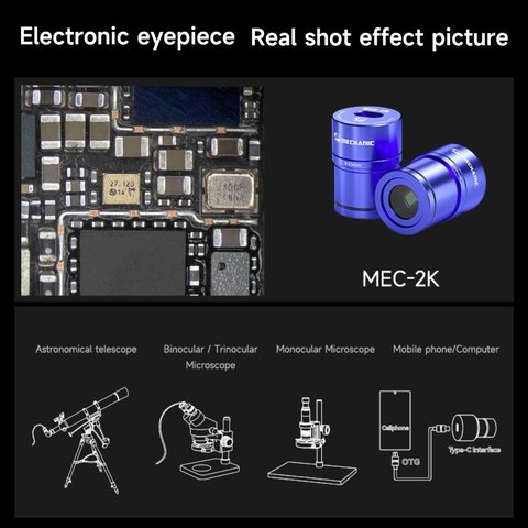 Камера-окуляр Mechanic MEC-2K, для микроскопа, 2592*1944 Превью 3