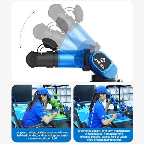 Микроскоп Sunshine R360 Pro, тринокулярный, 7X-45X Превью 4