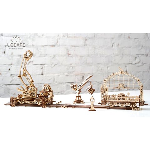 Механический 3D-пазл UGEARS Манипулятор на рельсах Превью 5